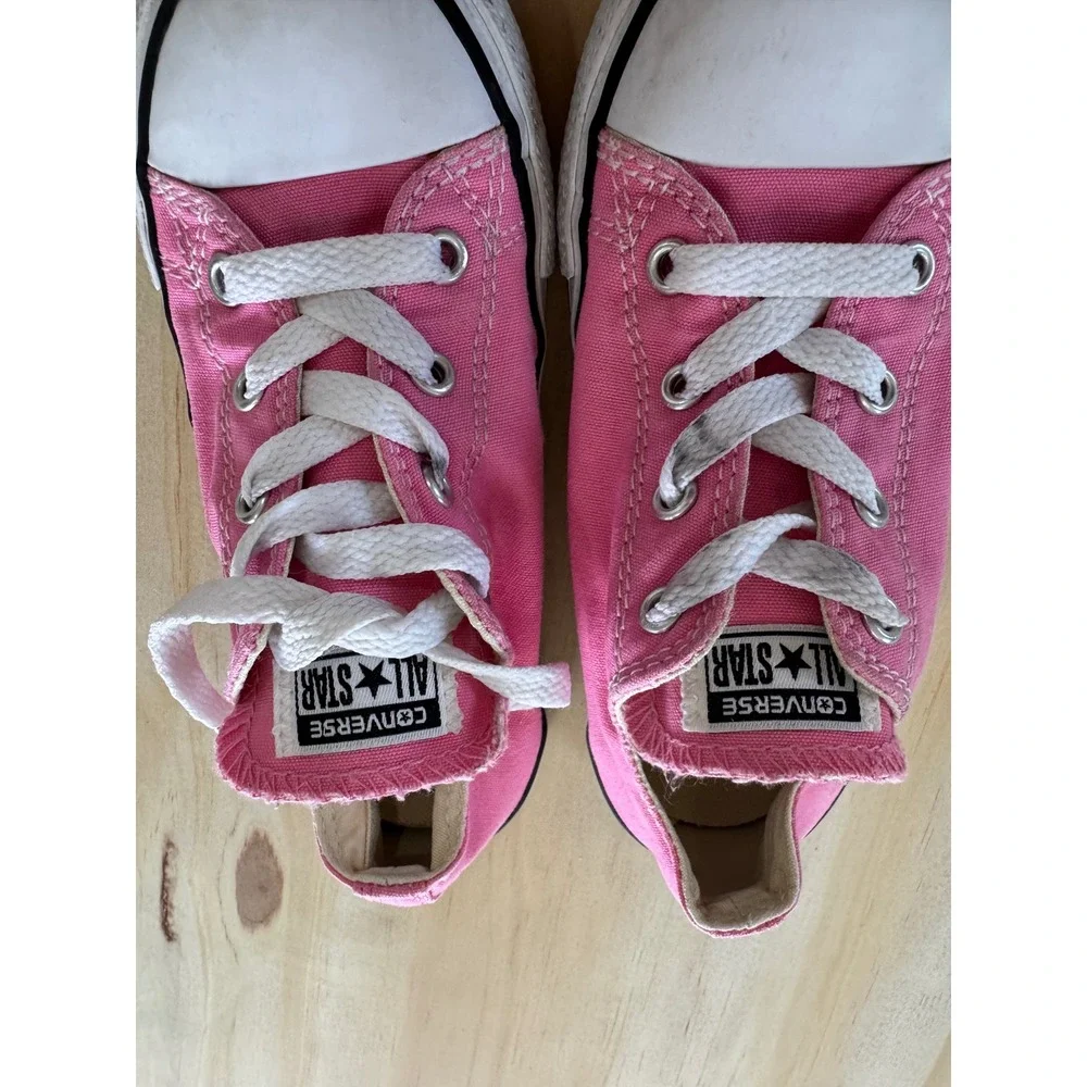 Converse Chuck Taylor All‎ Star Low Pink Canvas Infant Sneakers Size 10 7J238